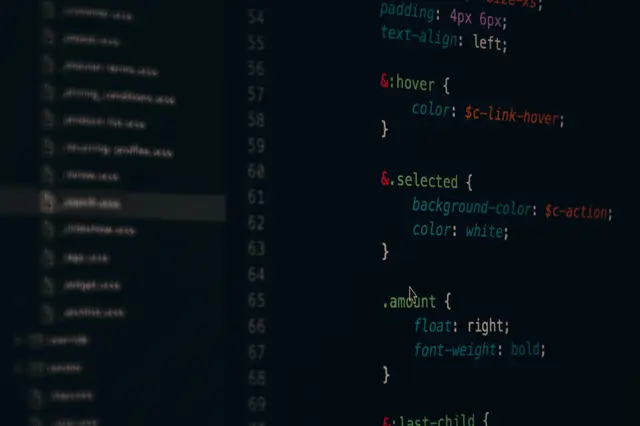 The art of coding CSS code on a computer screen