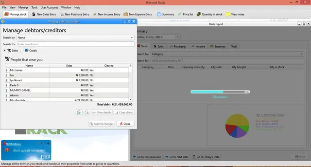 The Record Rack application with different windows open; each can load without blocking the UI